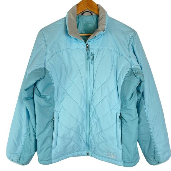 L.L. Bean Primaloft Women’s Puffer Jacket Blue Large - Picture 1 of 10